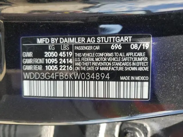 2019 MERCEDES-BENZ A 220 4MATIC  