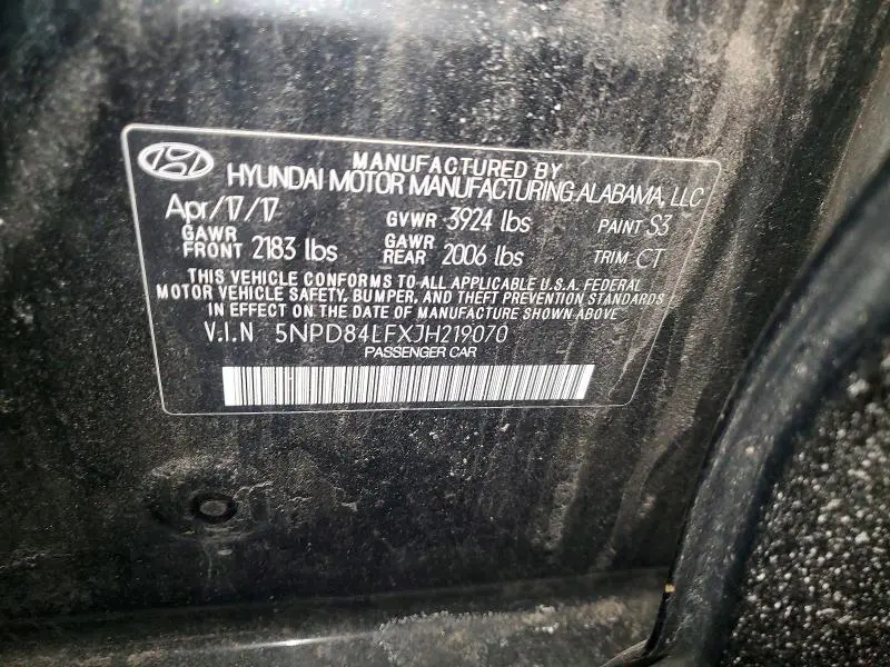 2018 HYUNDAI ELANTRA SEL  