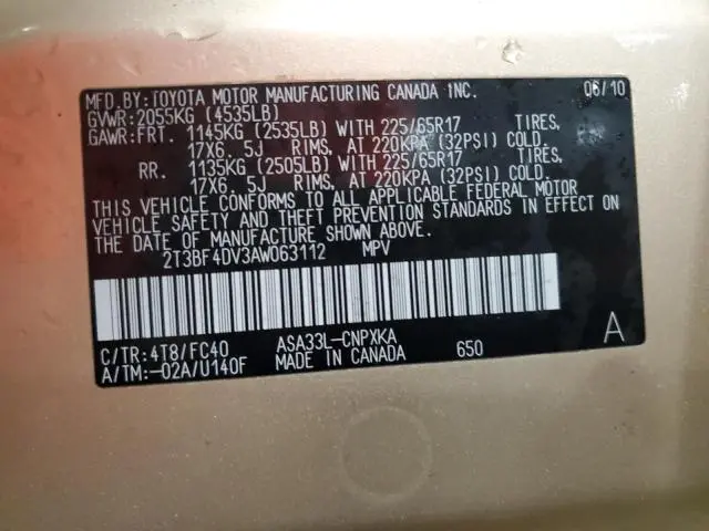 2010 TOYOTA RAV4   