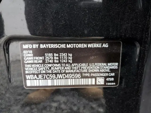 2018 BMW 540 XI  