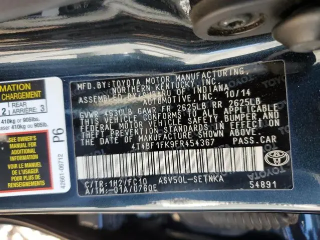 2015 TOYOTA CAMRY LE  