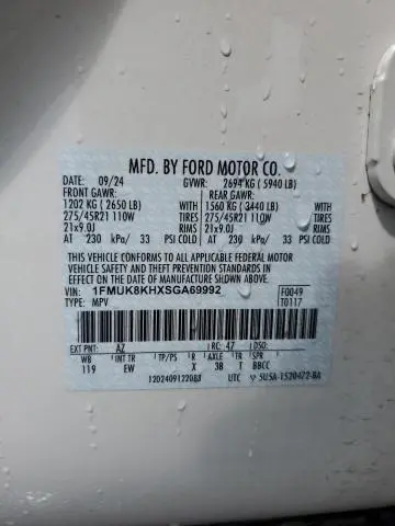 2025 FORD EXPLORER ST-LINE  