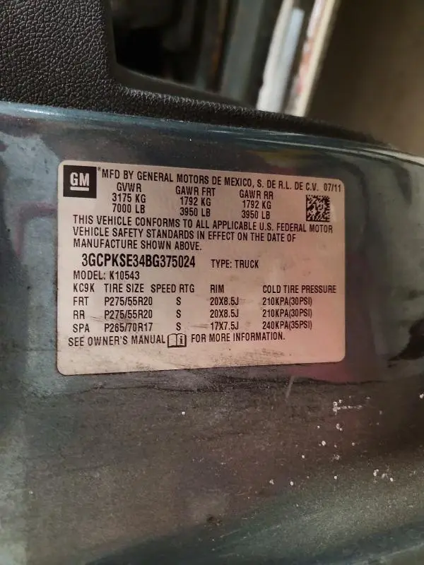 2011 CHEVROLET SILVERADO K1500 LT  