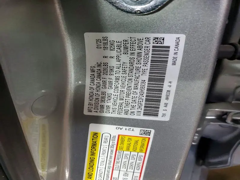 2025 HONDA CIVIC LX  