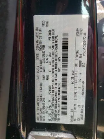 2013 FORD ESCAPE S  