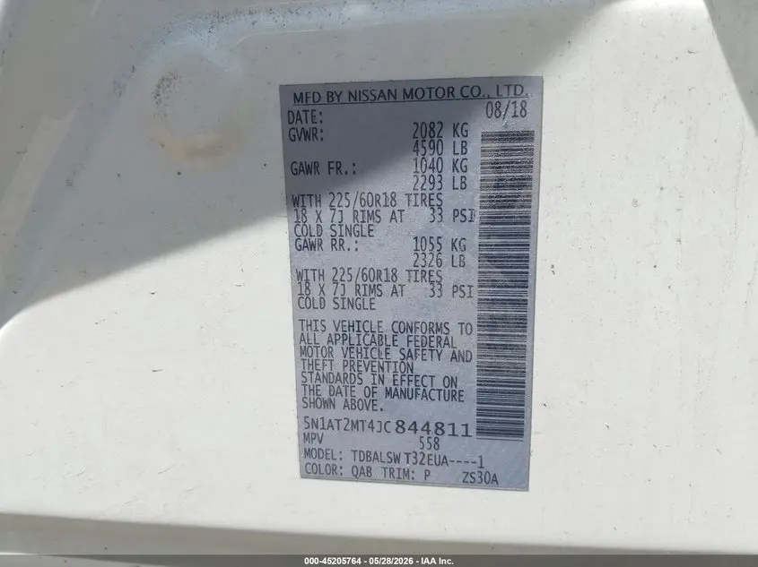 2018 NISSAN ROGUE SL
