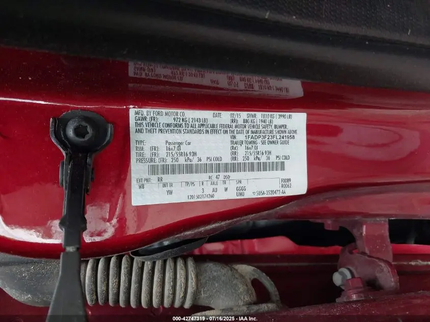 2015 FORD FOCUS SE