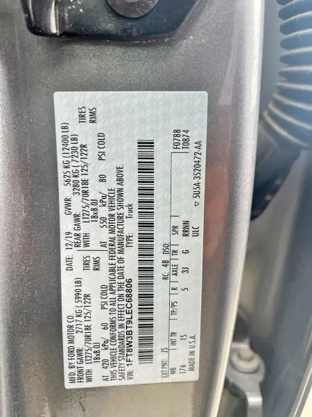 2020 FORD F350 SUPER DUTY  