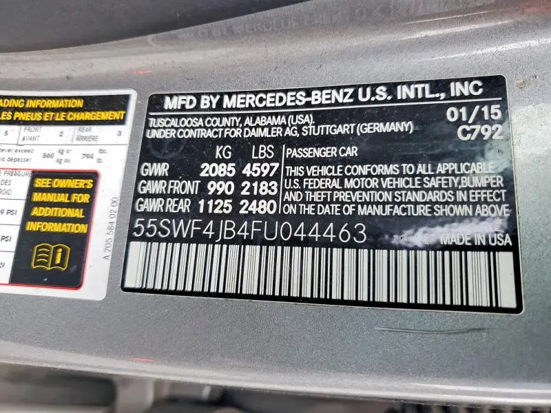 2015 MERCEDES-BENZ C 300  