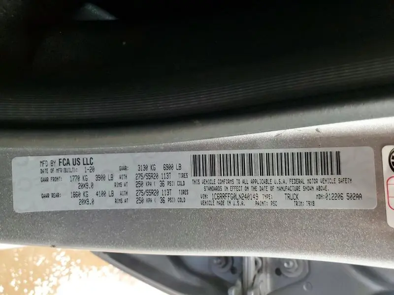 2020 RAM 1500 BIG HORN/LONE STAR  