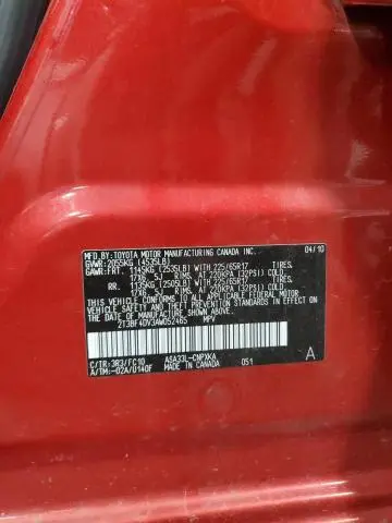2010 TOYOTA RAV4   