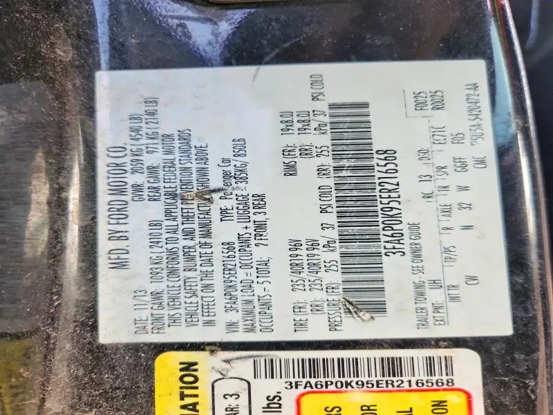 2014 FORD FUSION TITANIUM  