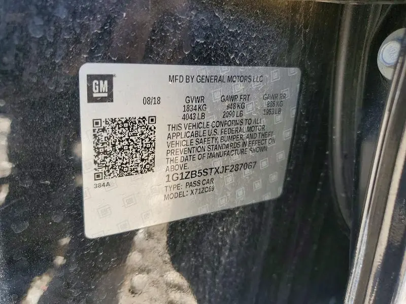 2018 CHEVROLET MALIBU LS  