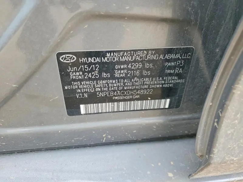 2013 HYUNDAI SONATA GLS  