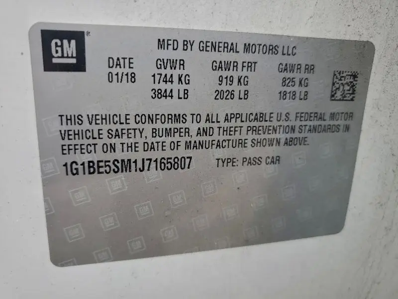 2018 CHEVROLET CRUZE LT  