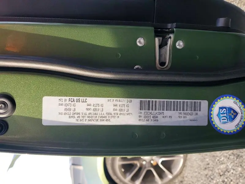 2020 DODGE CHARGER SCAT PACK  