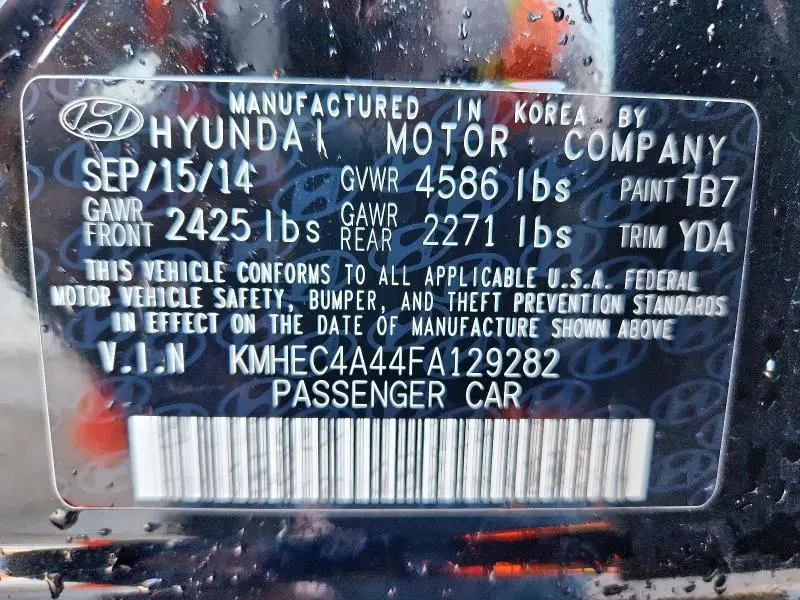 2015 HYUNDAI SONATA HYBRID  