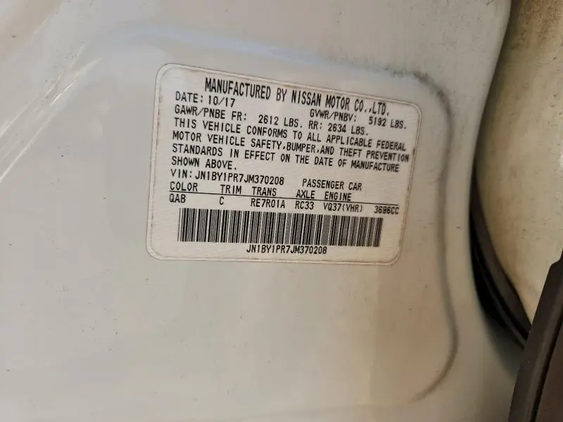 2018 INFINITI Q70L 3.7 LUXE  