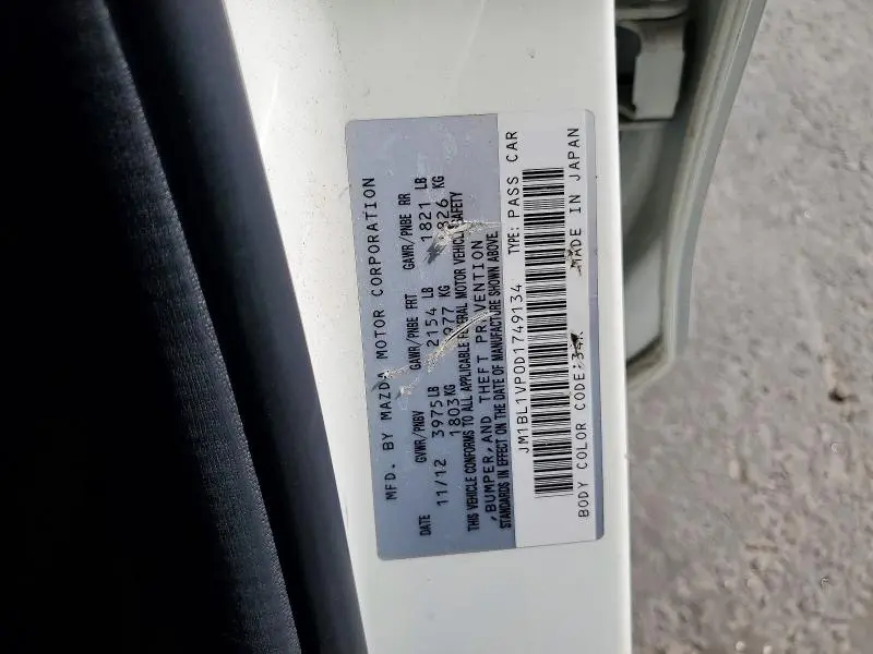 2013 MAZDA 3 I  