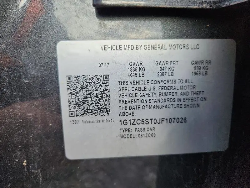 2018 CHEVROLET MALIBU LS  