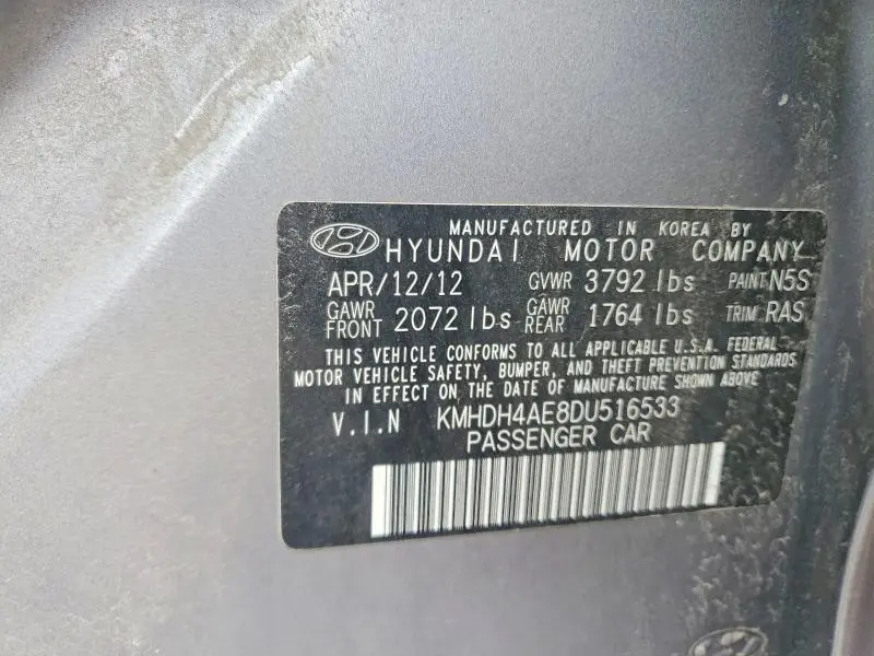 2013 HYUNDAI ELANTRA LIMITED  