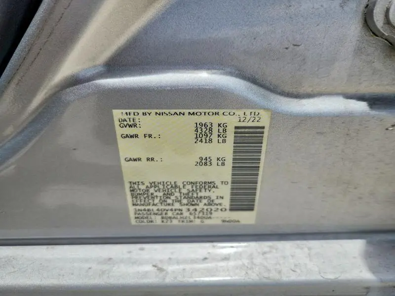 2023 NISSAN ALTIMA SV  