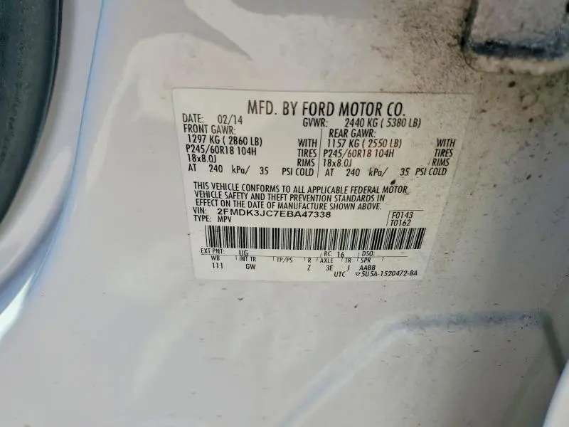 2014 FORD EDGE SEL  