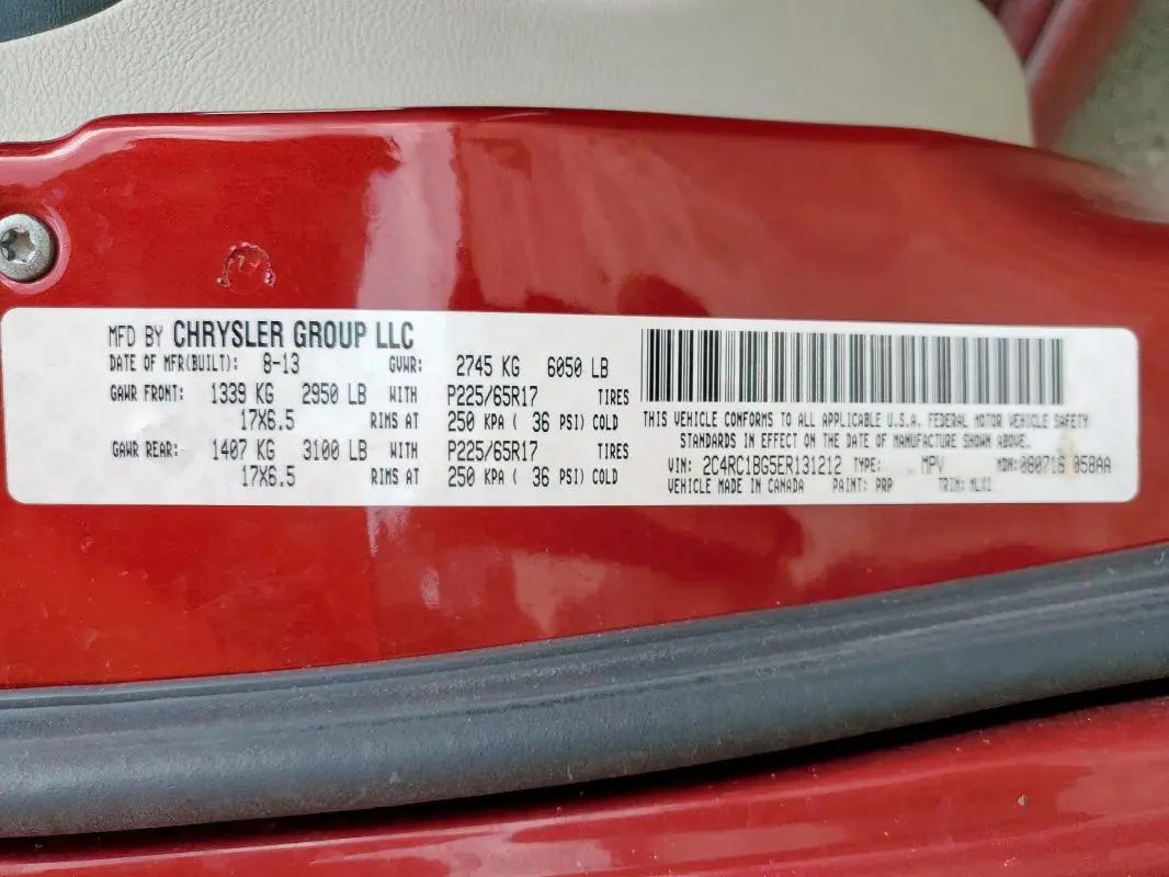 2014 CHRYSLER TOWN & COUNTRY TOURING  
