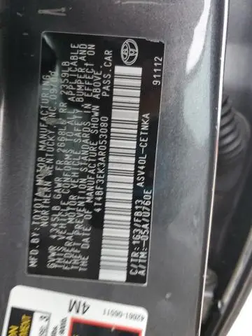 2010 TOYOTA CAMRY BASE  