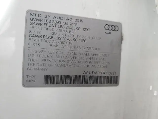 2015 AUDI Q5 PREMIUM PLUS  