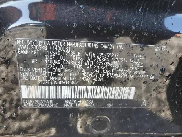 2012 TOYOTA RAV4   