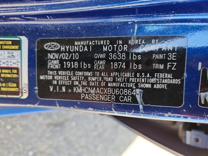 2011 HYUNDAI ACCENT GLS  