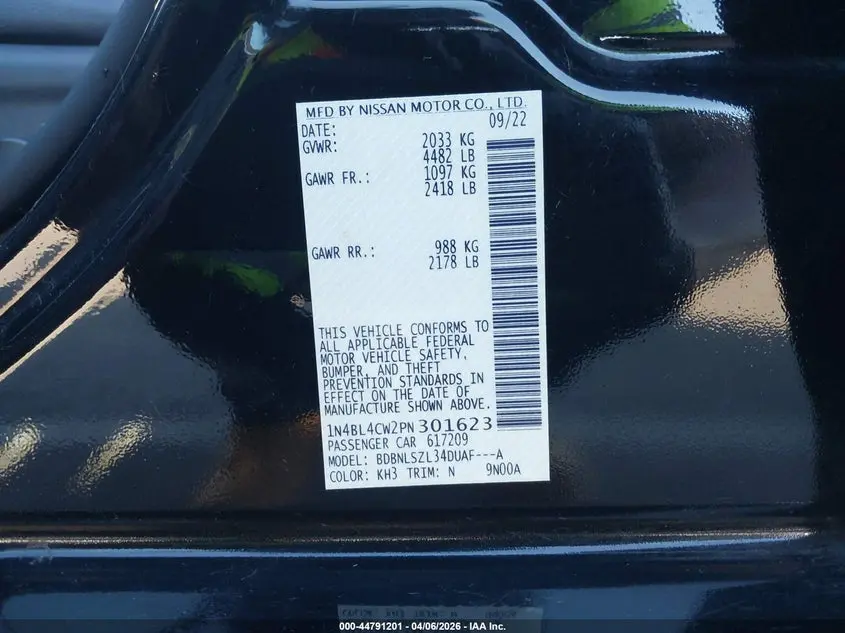 2023 NISSAN ALTIMA SR INTELLIGENT AWD