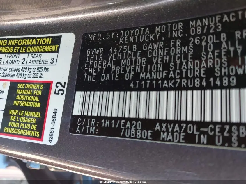 2024 TOYOTA CAMRY SE