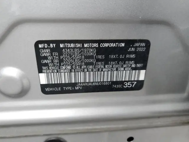 2022 MITSUBISHI OUTLANDER SPORT ES  