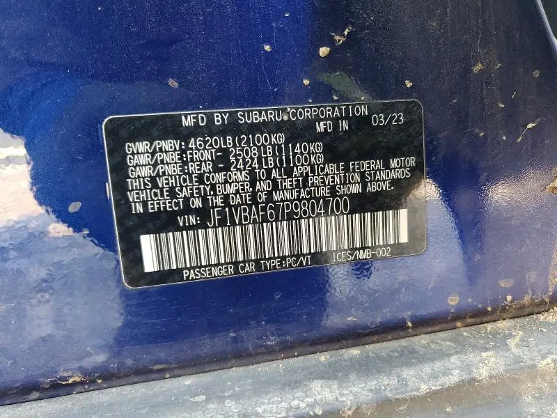2023 SUBARU WRX PREMIUM  
