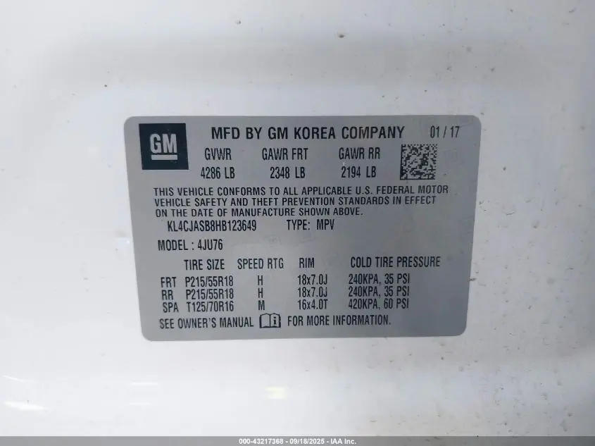 2017 BUICK ENCORE PREFERRED