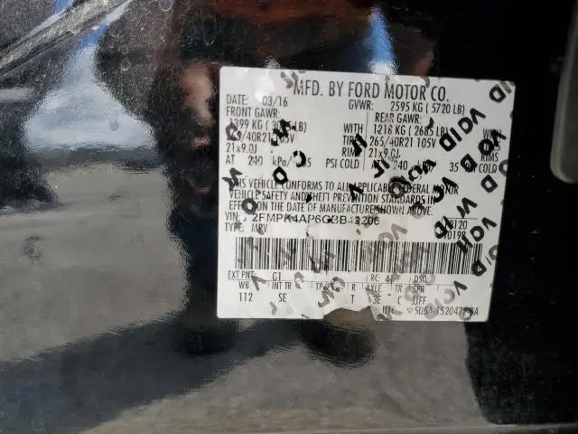 2016 FORD EDGE SPORT  