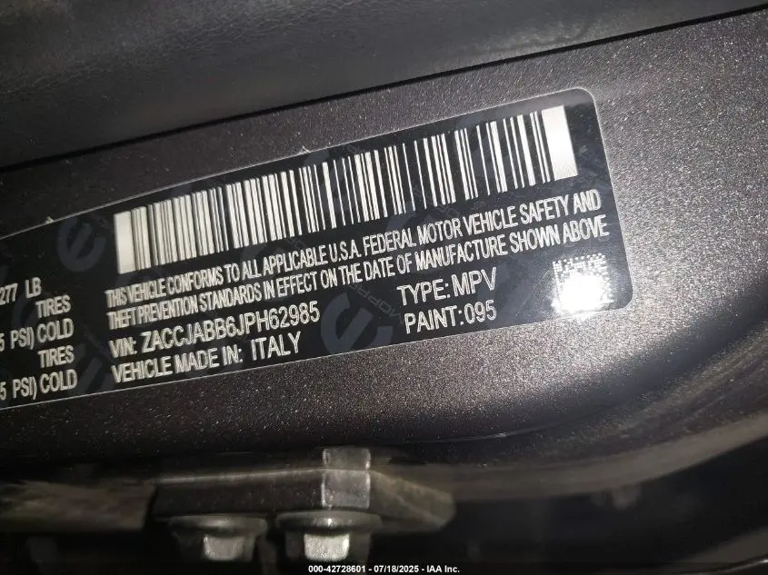 2018 JEEP RENEGADE ALTITUDE FWD