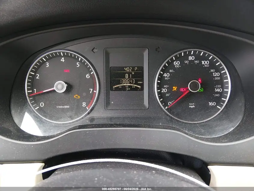 2012 VOLKSWAGEN JETTA 2.5L SE