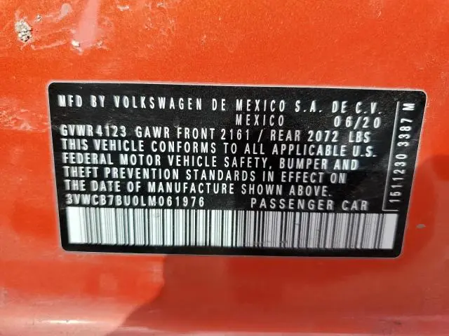 2020 VOLKSWAGEN JETTA S  