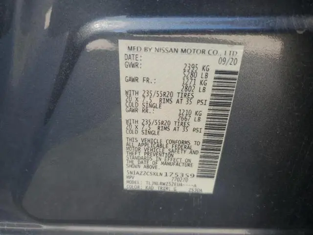2020 NISSAN MURANO SL  