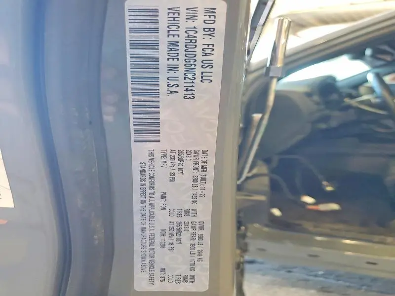 2022 DODGE DURANGO GT  