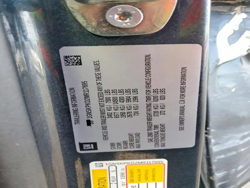 2021 CHEVROLET TAHOE K1500 Z71  