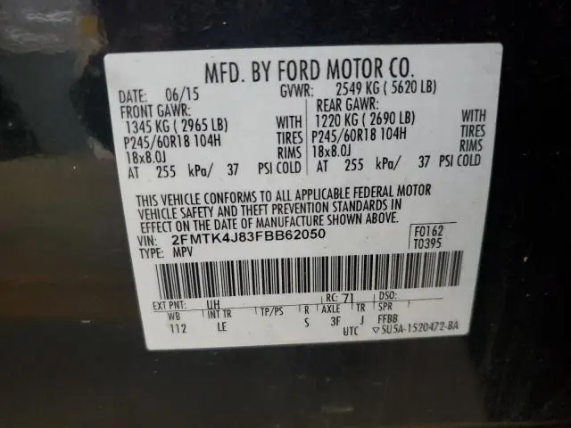 2015 FORD EDGE SEL  