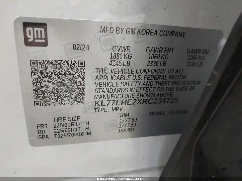 2024 CHEVROLET TRAX FWD LT