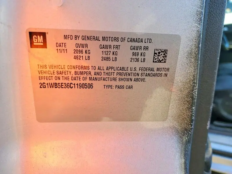 2012 CHEVROLET IMPALA LT  