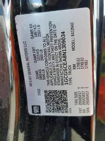 2022 CHEVROLET COLORADO LT  