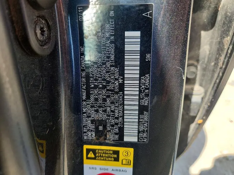 2011 LEXUS RX 350  