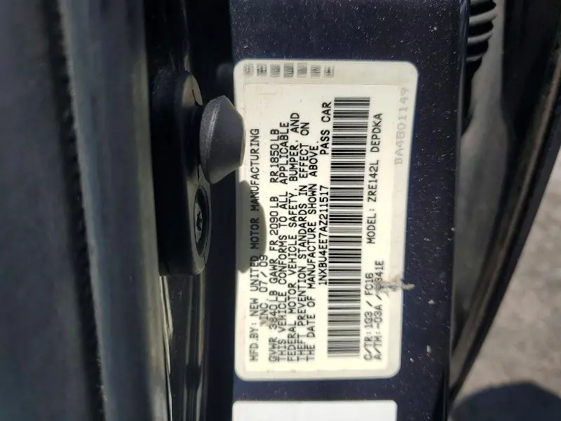 2010 TOYOTA COROLLA LE  